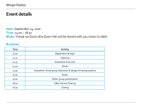 morgan stanley schedule