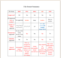 File format Summary 2019