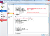 Word2010 measurement units